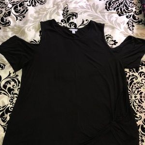 COPY - Boutique black cold shoulder top size 1X